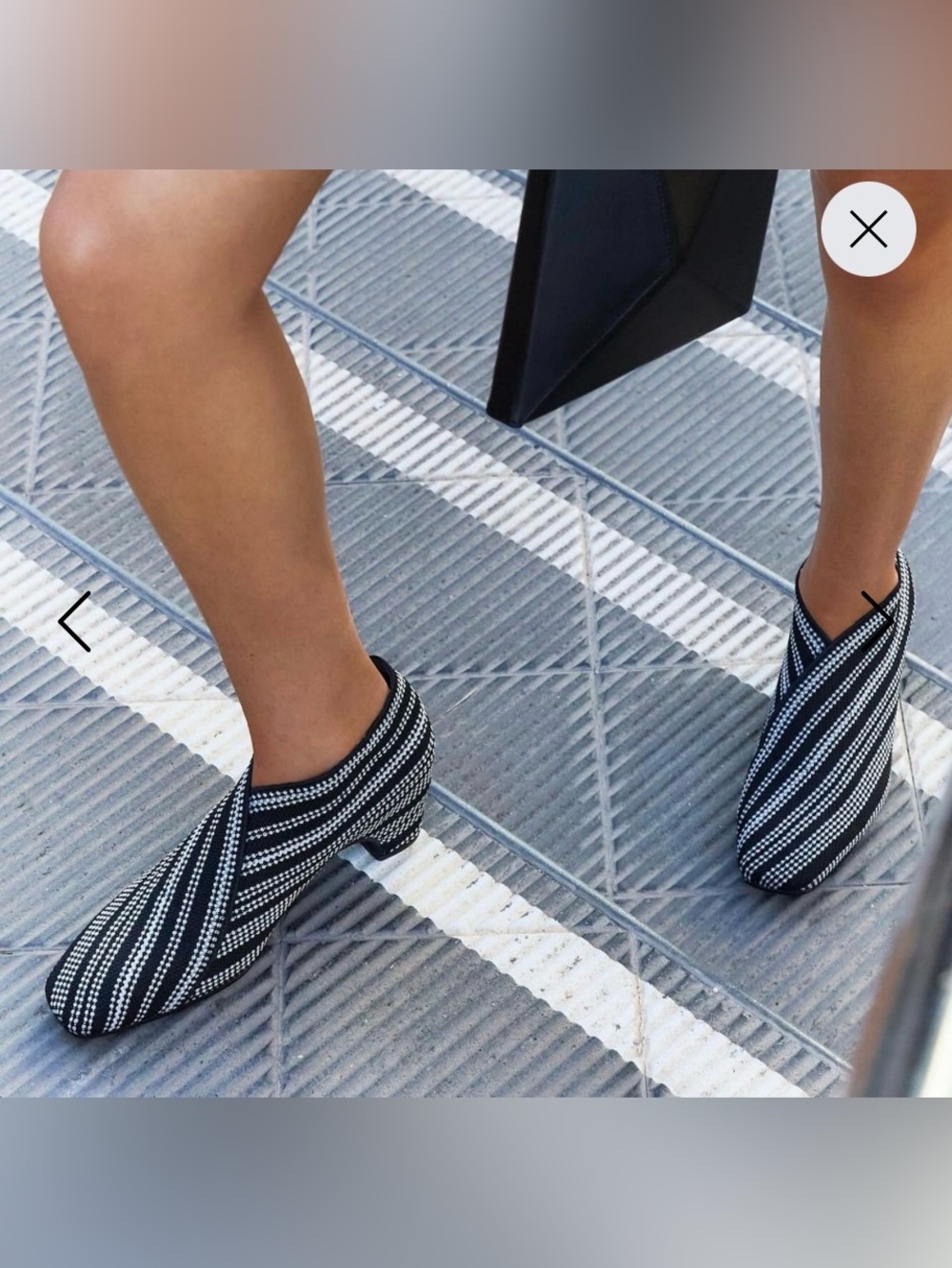 ✨NIB✨ United Nude Fold Sense II Striped Elastic Knit Ankle Boots